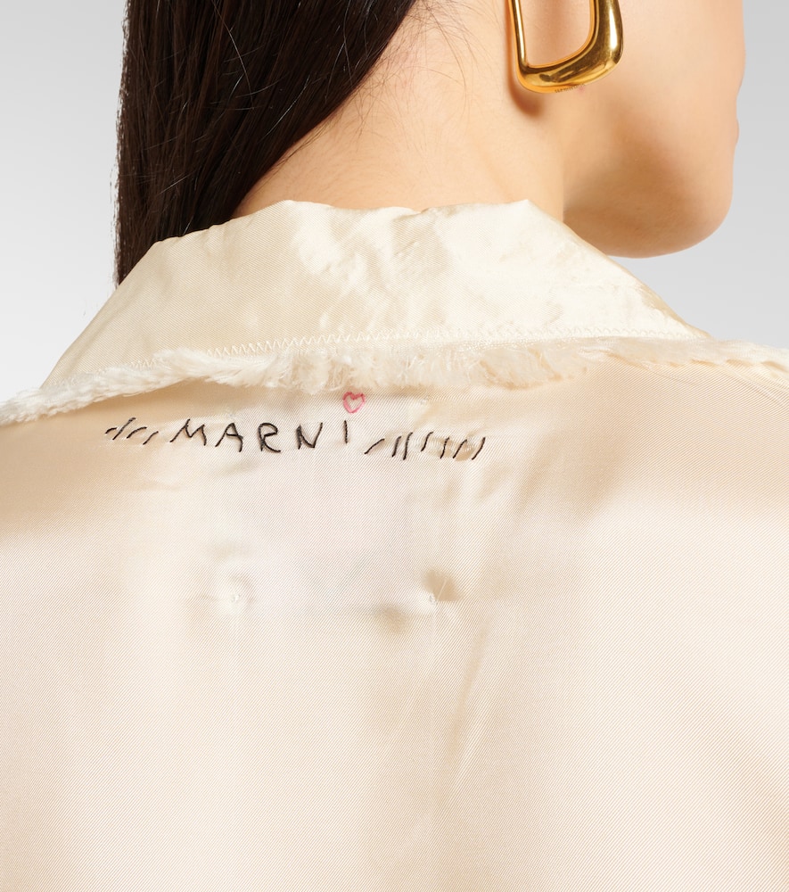 Printed satin shirt