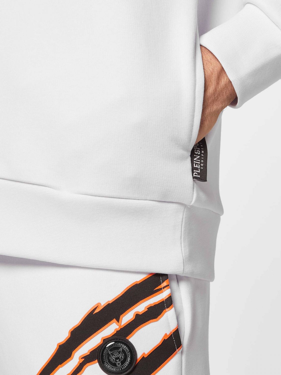 Logo-print cotton-blend hoodie - White