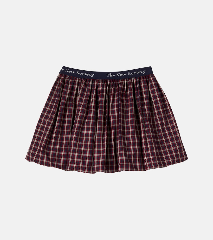 Orbit checked cotton skirt