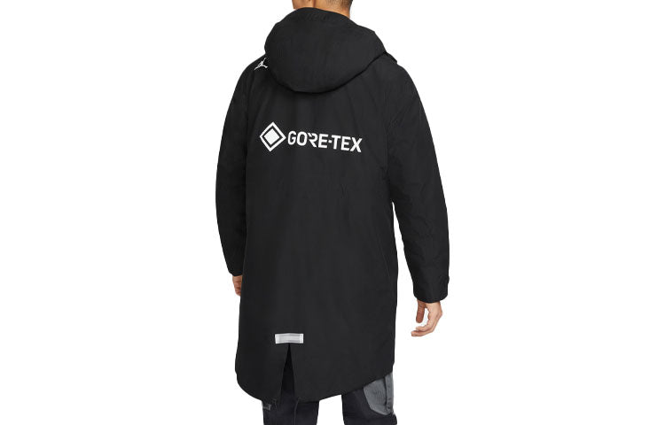 Men's Air Gore-Tex 2-In-1 Detachable Stay Warm Hooded Big Pocket Padded Black Jacket