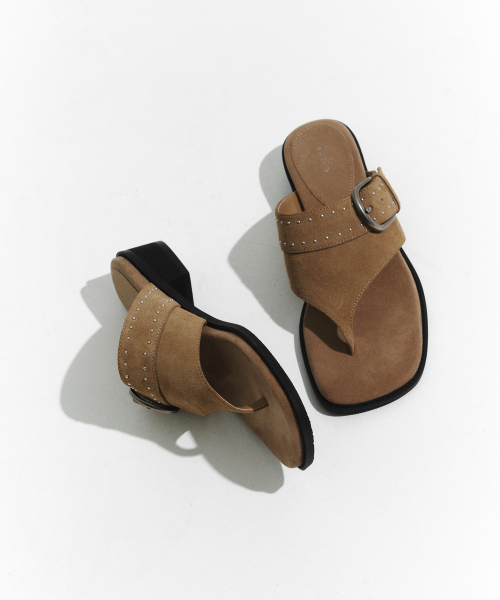 Stadia Buckle Flip-Flop Beige