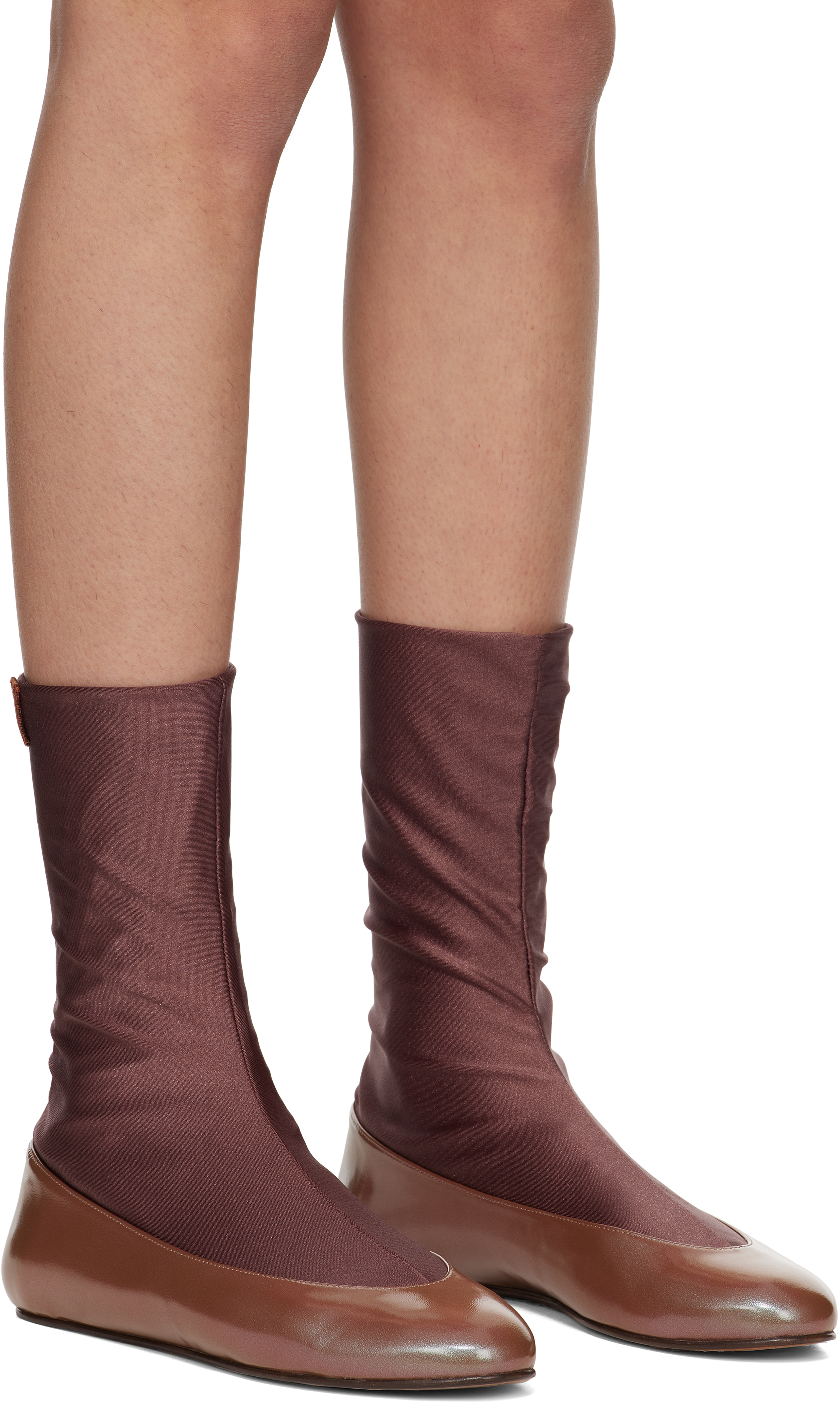 Kiko Kostadinov Brown Proxima Short Ballerina Flats