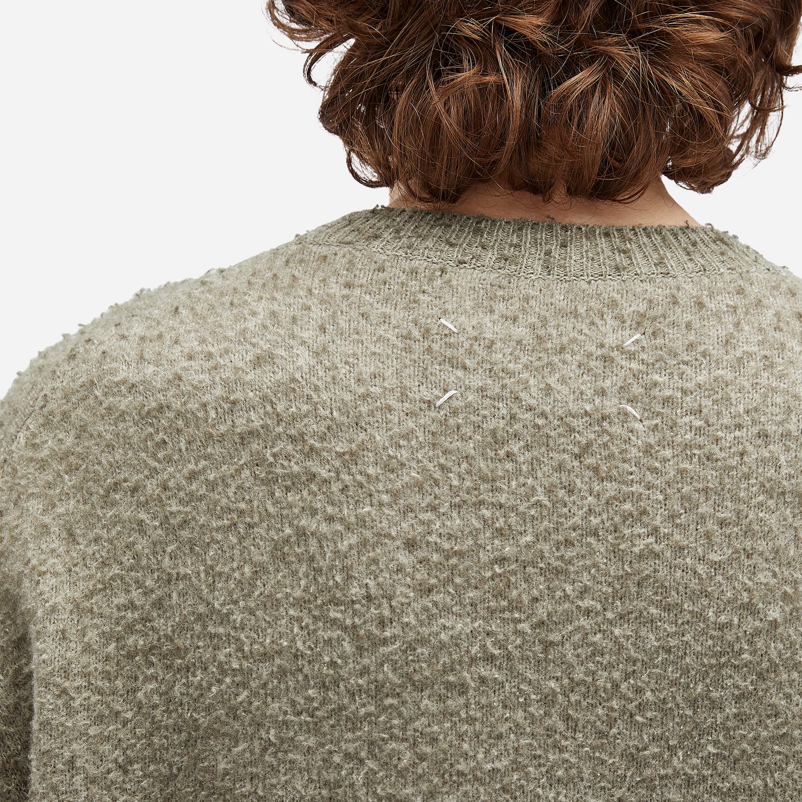 Men's Wool Cotton Crewneck Knit in Sage Green