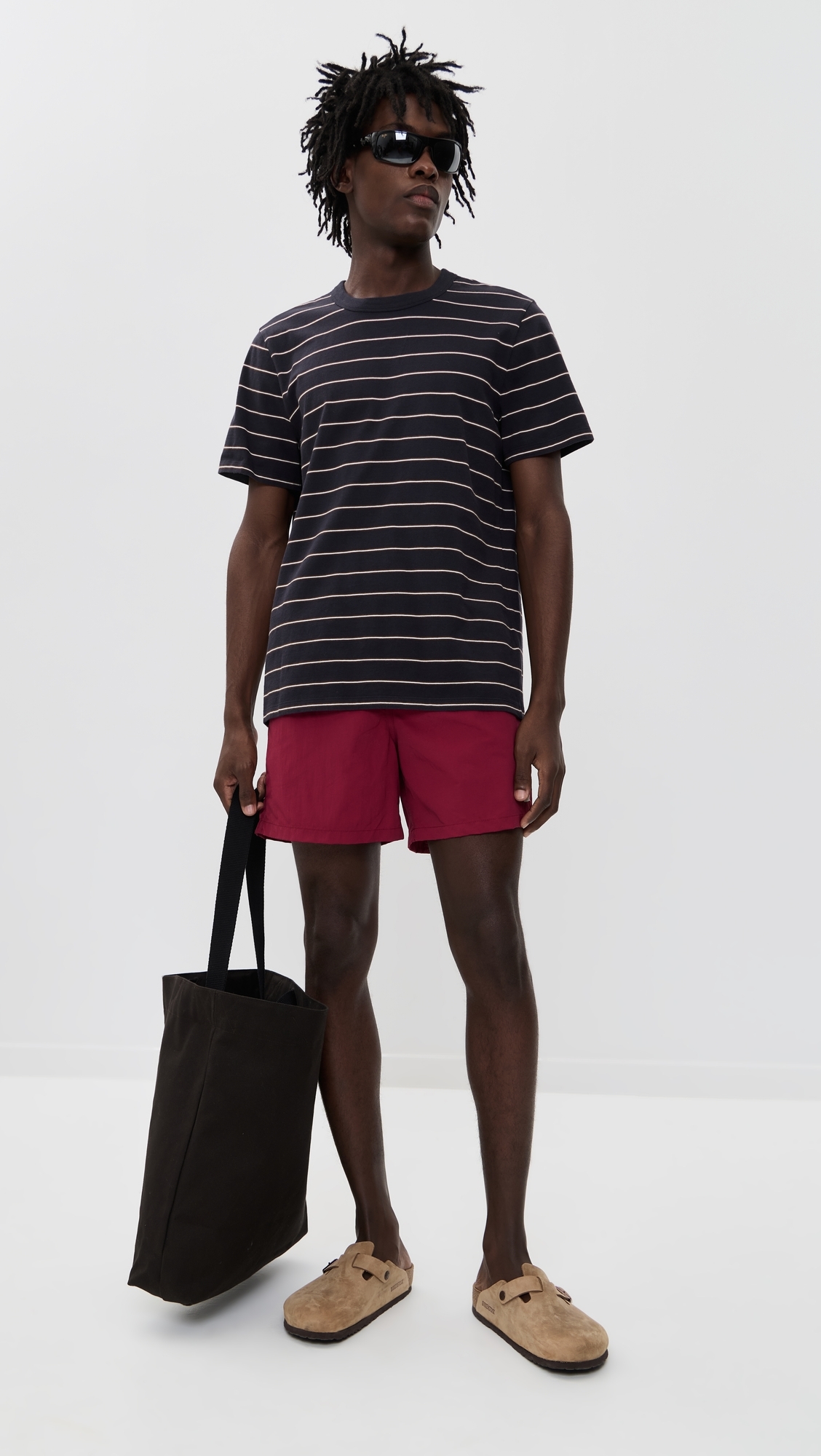 Solid Sangria Swim Trunks Sangria