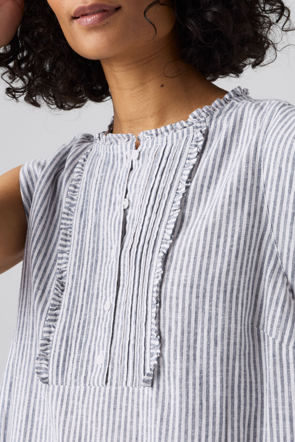 Solara Sleeveless Linen Mini Dress
