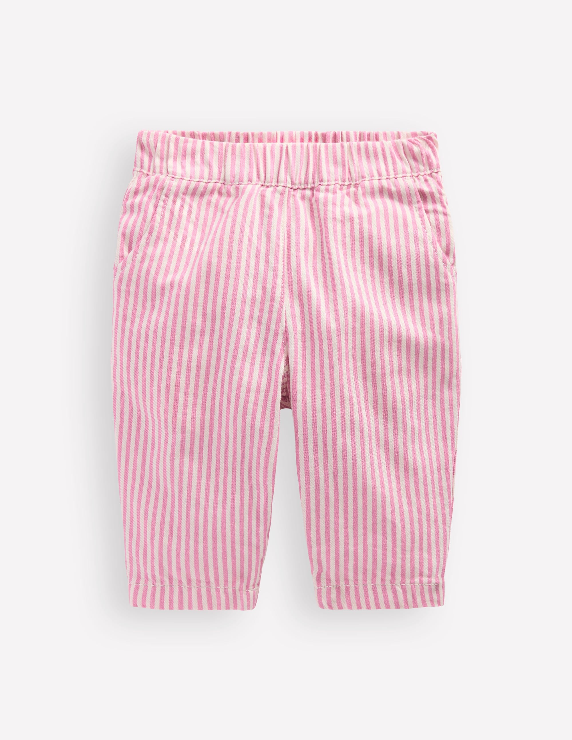 Baby Cotton Pull-on Pants in Pink | Size 0-3 Months