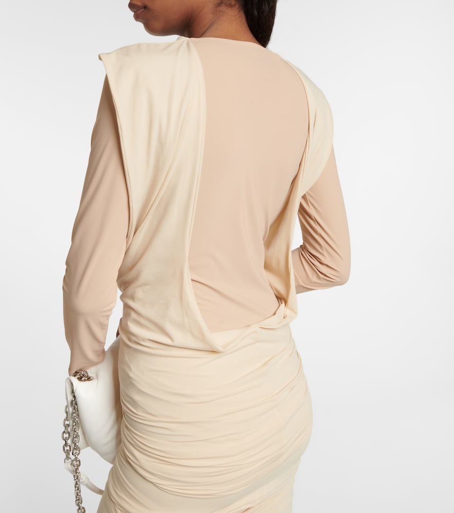 Deconstructed jersey maxi dress