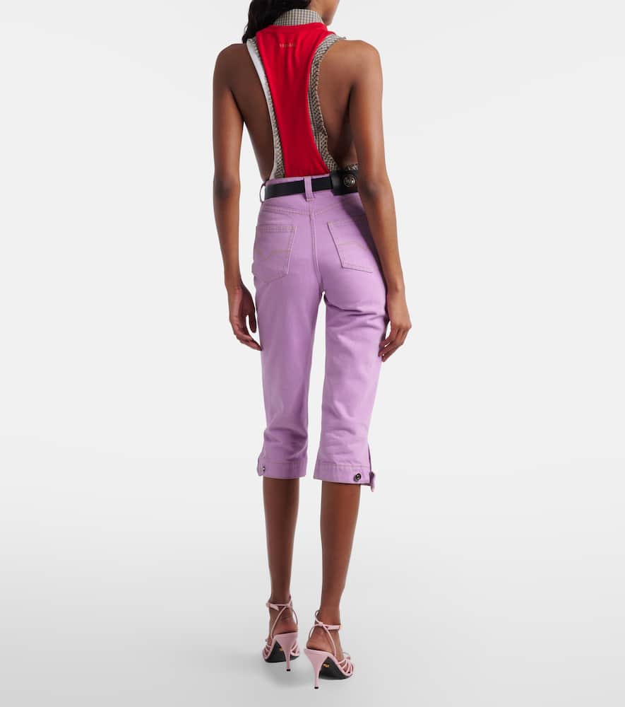 High-rise capri jeans