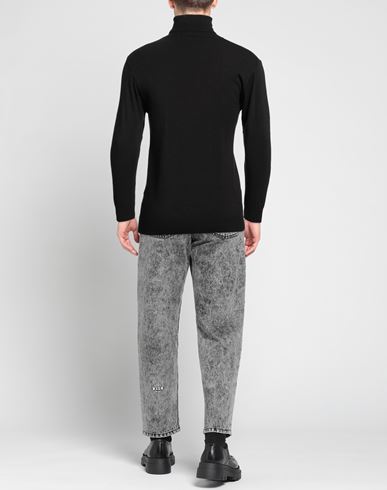 Man Turtleneck Black Size L Polyacrylic, Merino Wool, Polyamide, Elastane