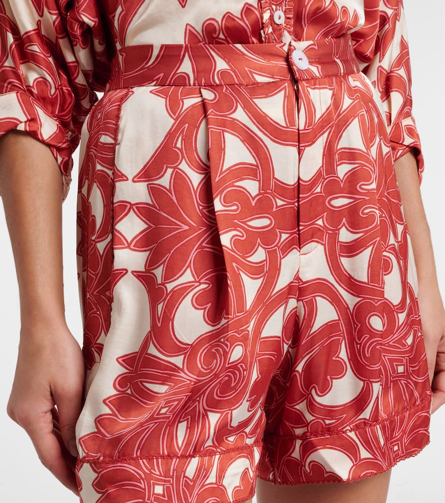 Isabelle printed high-rise shorts
