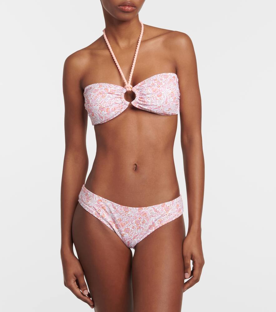 Muskmelon Bay paisley bandeau bikini top