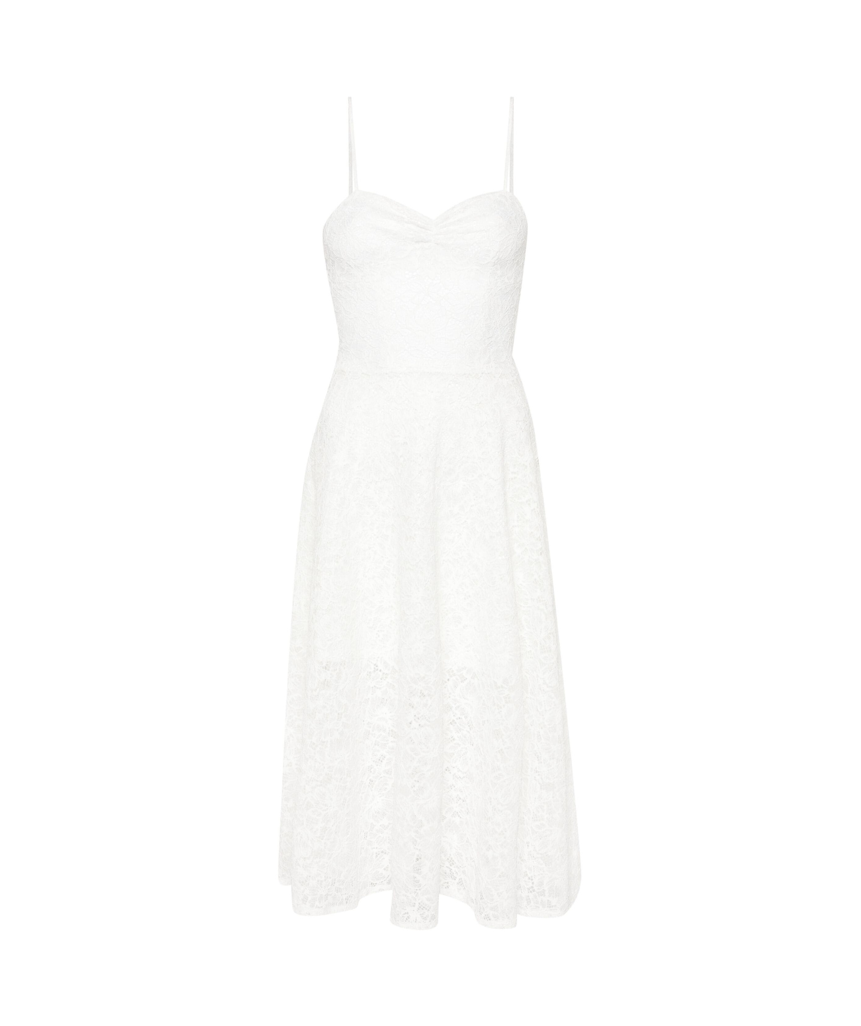 Corded-lace flared midi dress