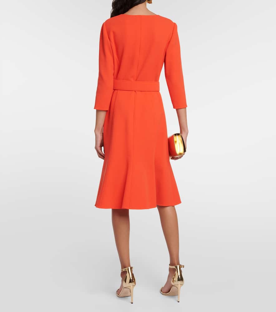 Oscar de la Renta Embellished wool-blend midi dress