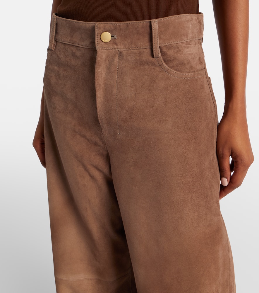 Fulmine suede wide-leg pants