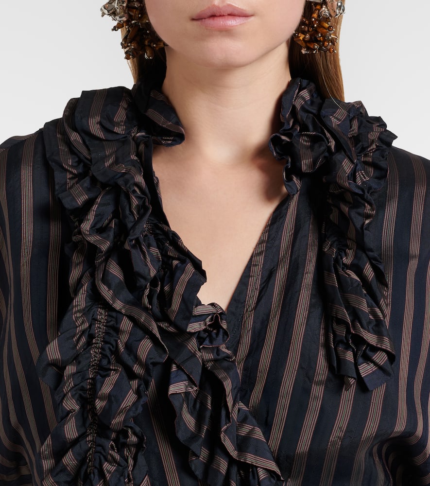 Ruffled striped top