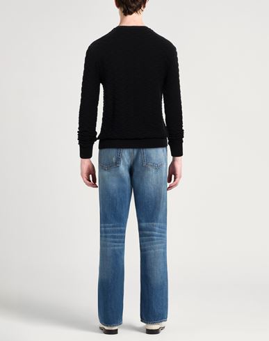 Man Sweater Black Size 38 Virgin Wool, Polyester