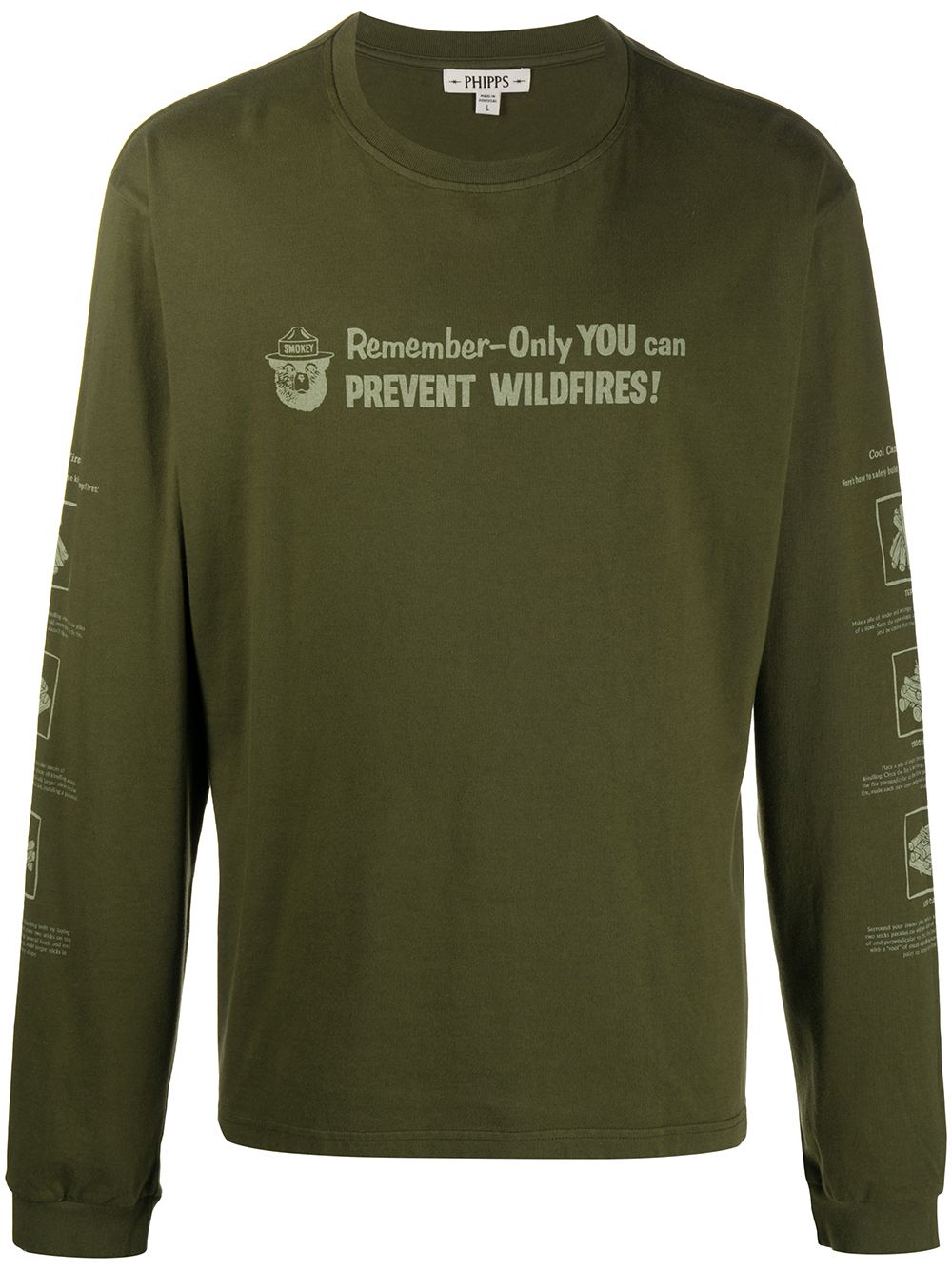 Slogan print sweatshirt - Green