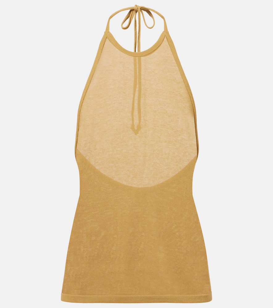Lemaire Knitted halterneck cotton top