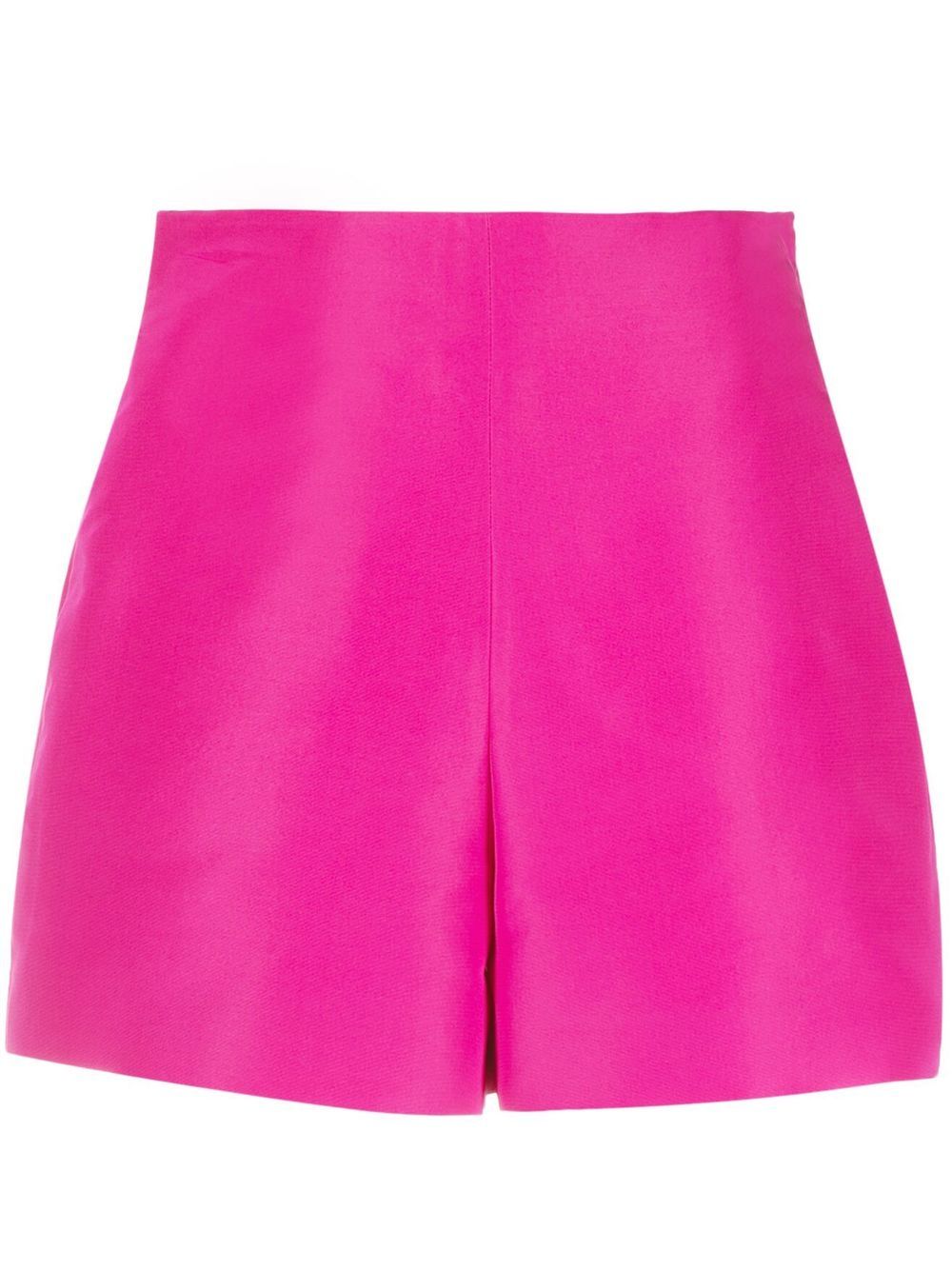 High-waisted silk shorts - Pink