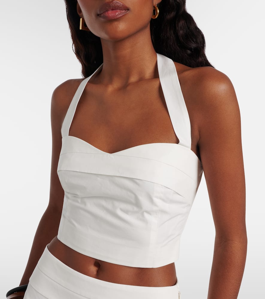 Rue halterneck cotton crop top