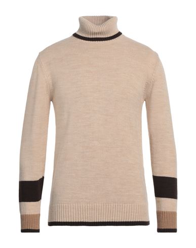 Man Turtleneck Beige Size M Acrylic, Wool, Alpaca wool, Viscose