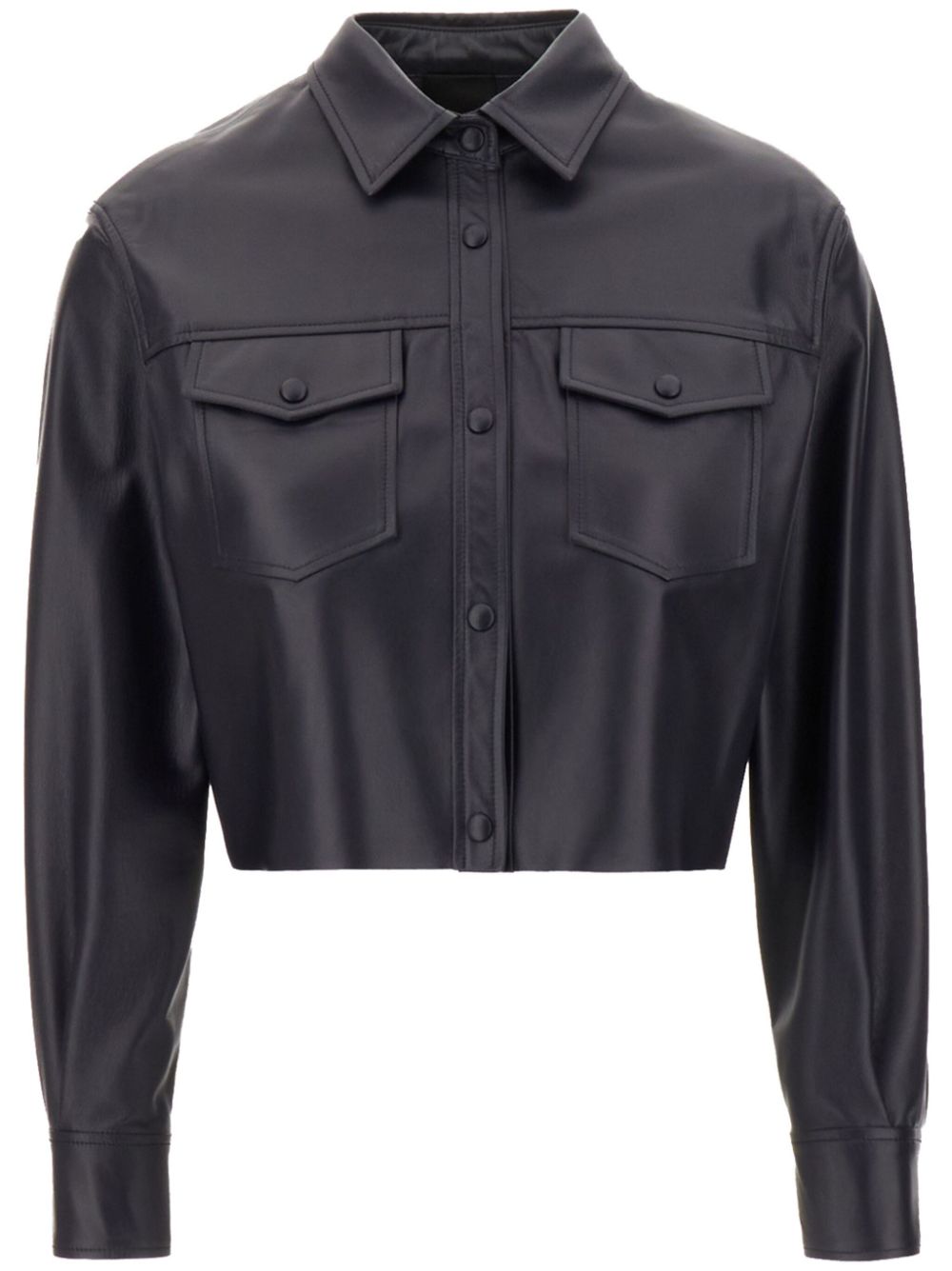 Nappa leather shirt - Blue