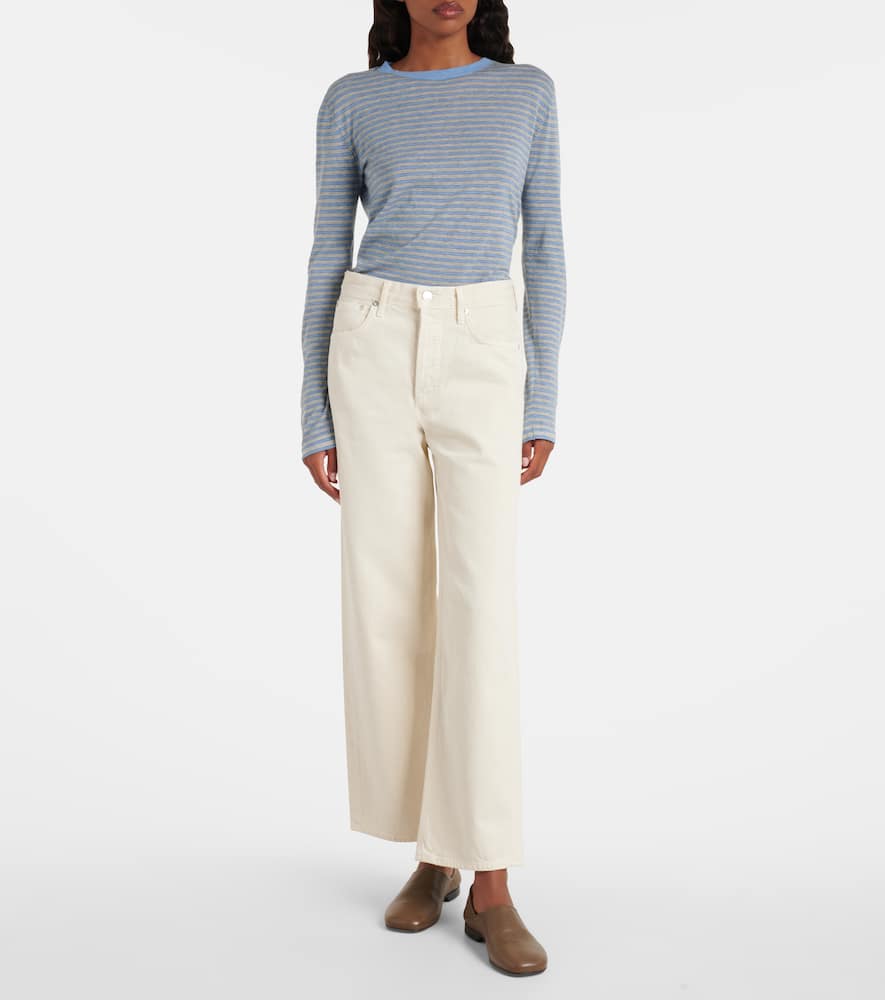 Ren high-rise cropped wide-leg jeans