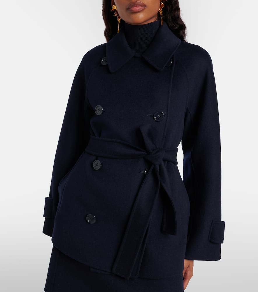 Louise belted double-breasted virgin wool jacket