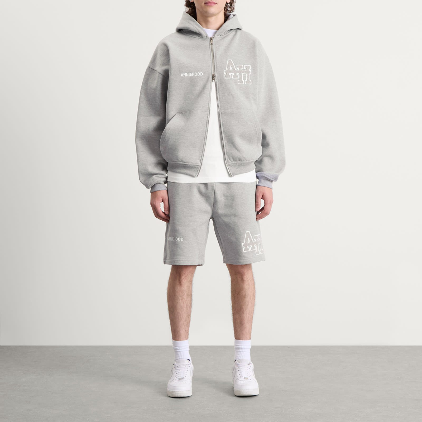 Men's College Sweat Shorts Grey/Grey