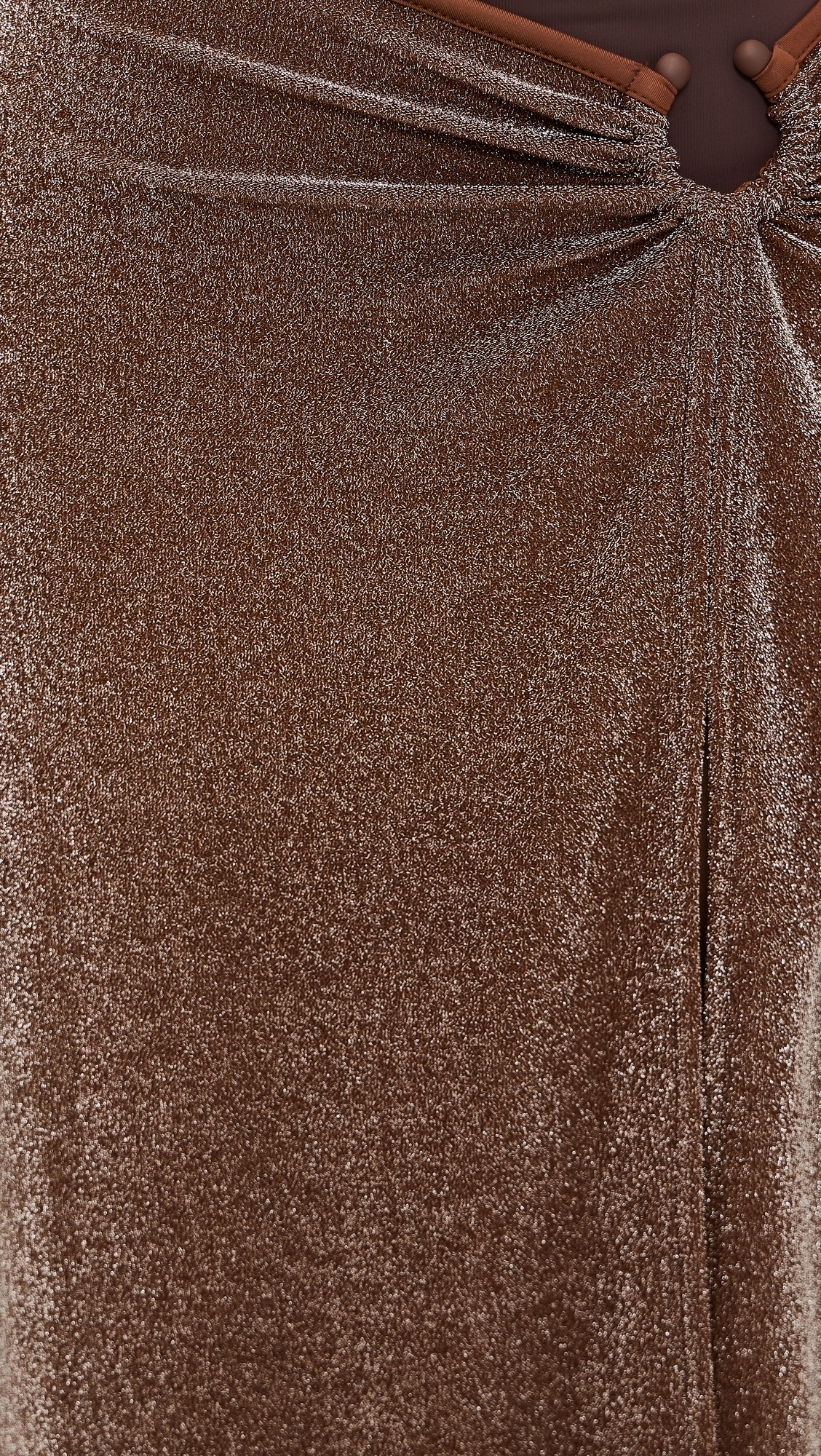 Shimmering Brown Nuevo Destino Midi Skirt Brown