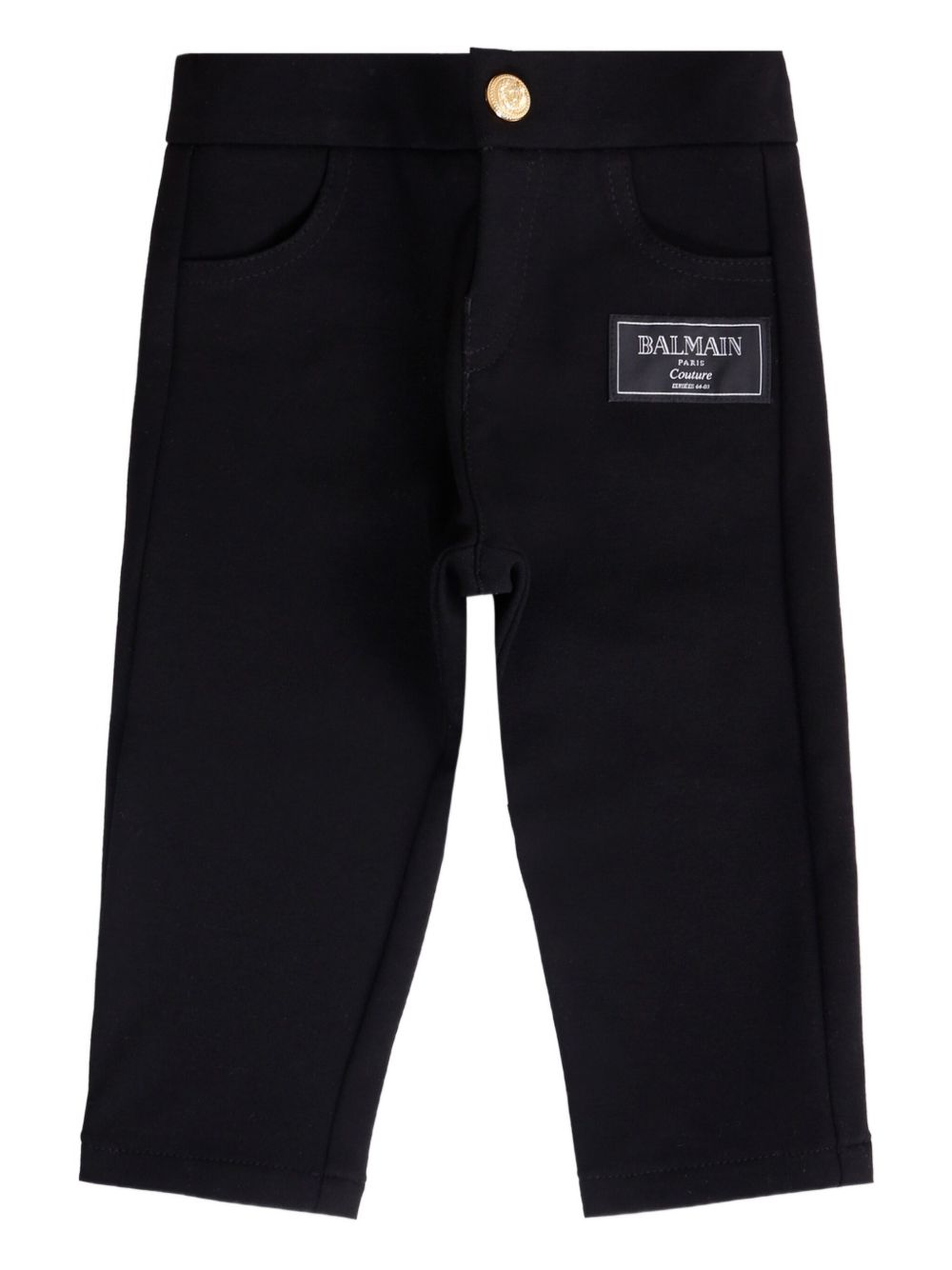 Logo-patch trousers - Black