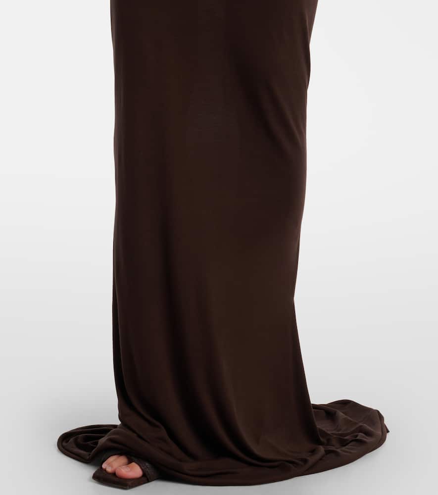 Lilith draped jersey gown