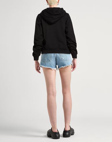 Woman Sweatshirt Black Size XS Cotton, Elastane