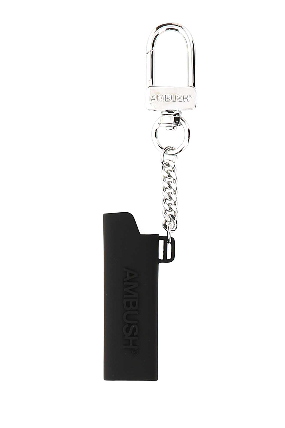 Lighter case brass keychain - Black