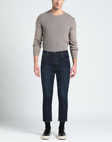 Man Jeans Blue Size 36 Cotton, Elastane