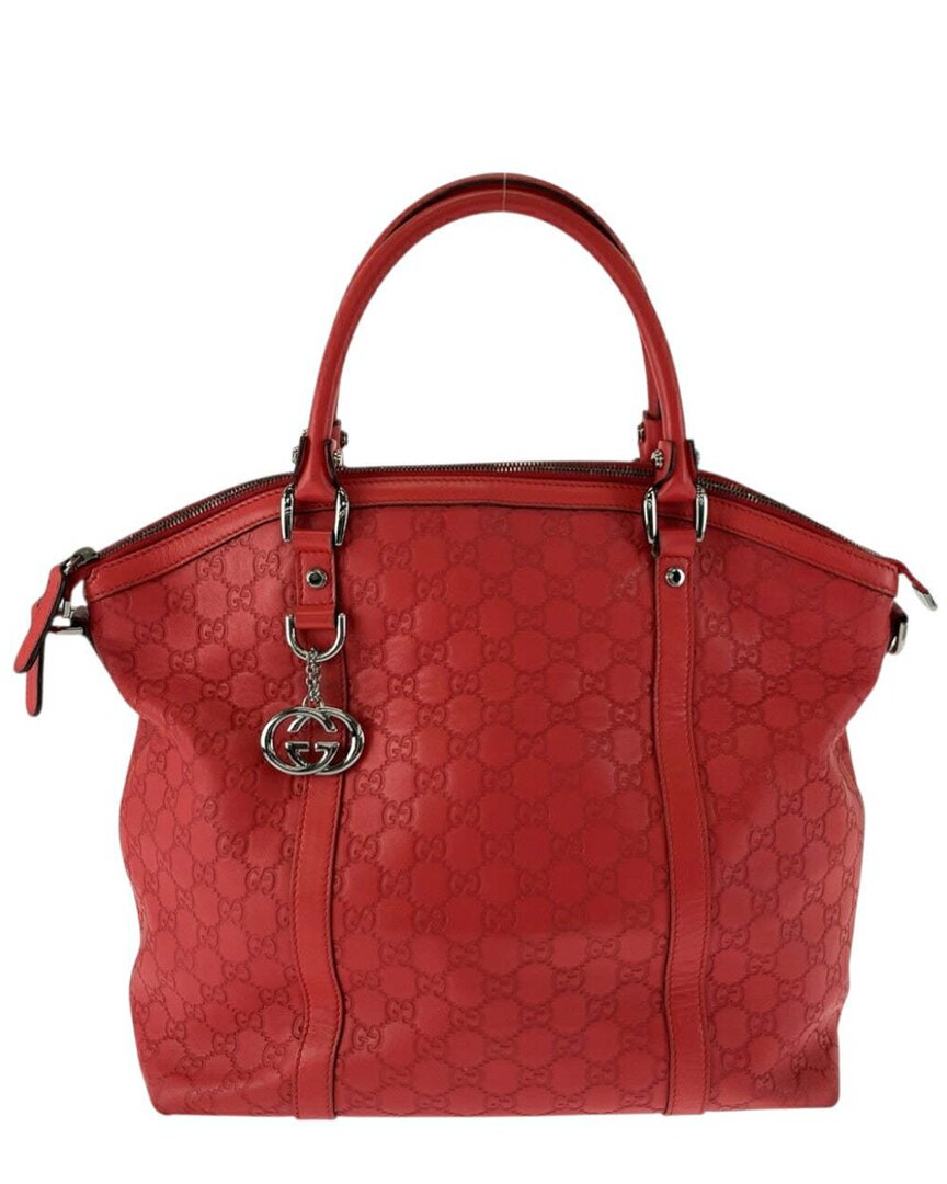 Red ssima Leather Handbag (Authentic Pre-Loved)