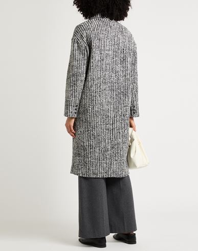Woman Coat Black Size 0 Wool, Cotton, Acrylic, Synthetic fibers, Polyester