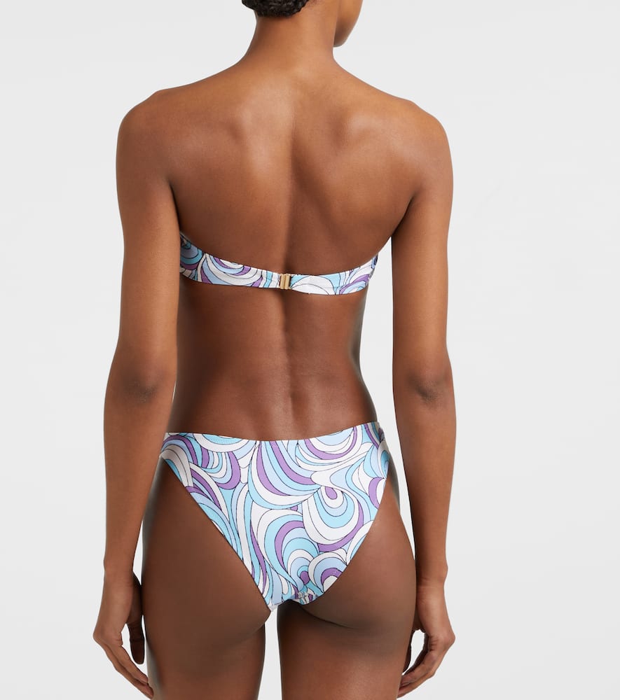 Istanbul printed bandeau bikini top