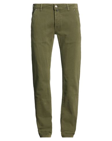 Jacob Cohёn Man Jeans Military green Size 33 Cotton, Elastane