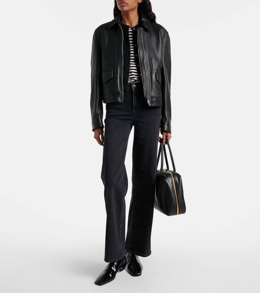 Le Slim Palazzo high-rise wide-leg jeans