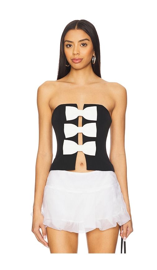 MAJORELLE Kora Bustier Top in Black. -  XS also in L, M