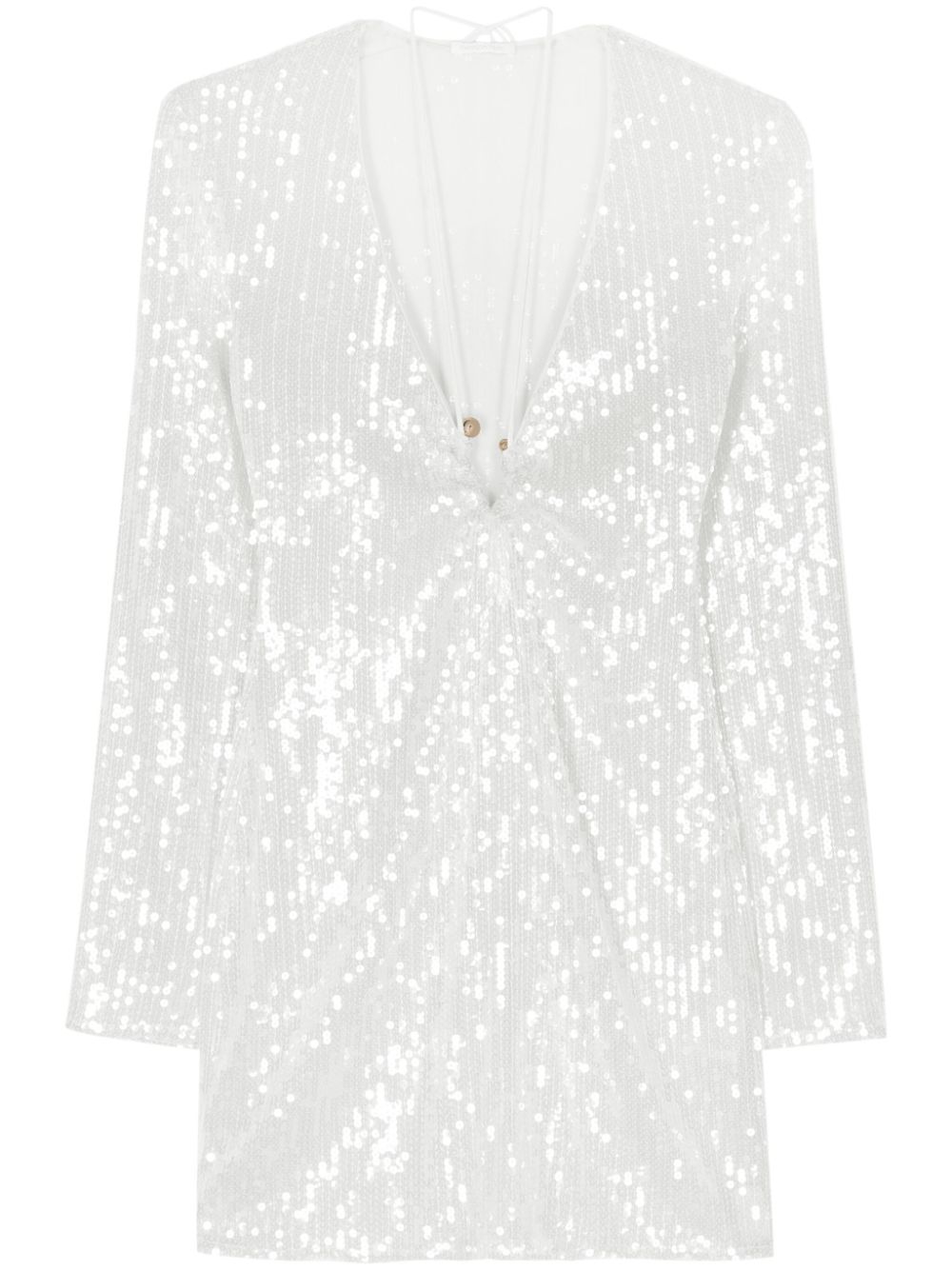 Sequinned mini dress - White