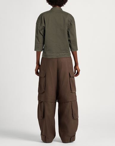 Tod's Woman Top Military green Size L Cotton, Elastane