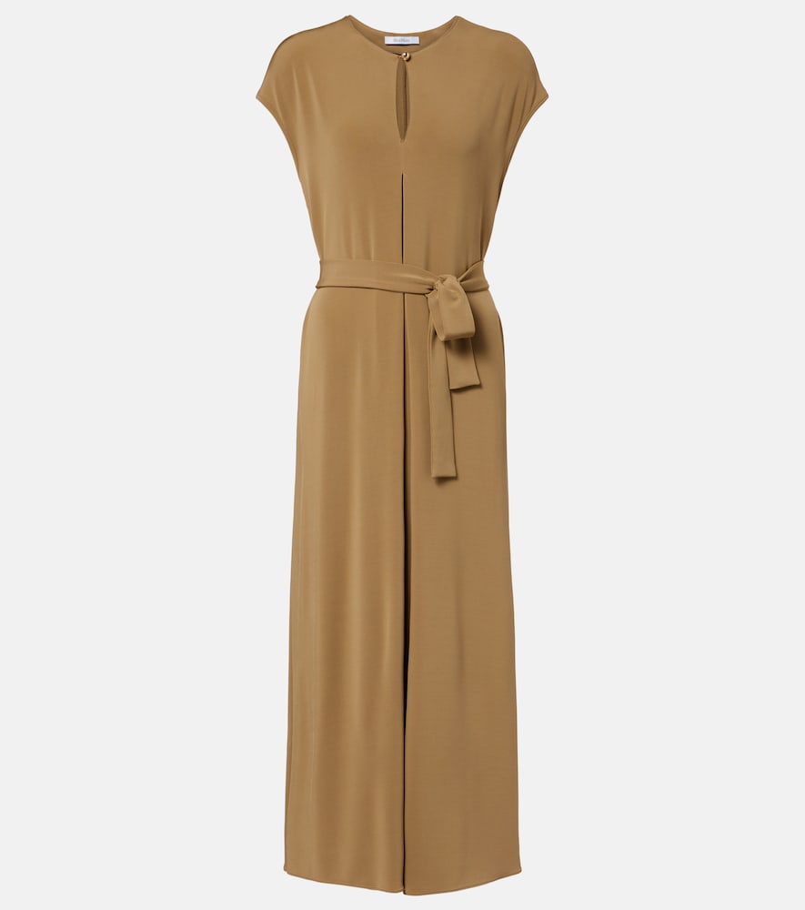 Feluca keyhole belted maxi dress