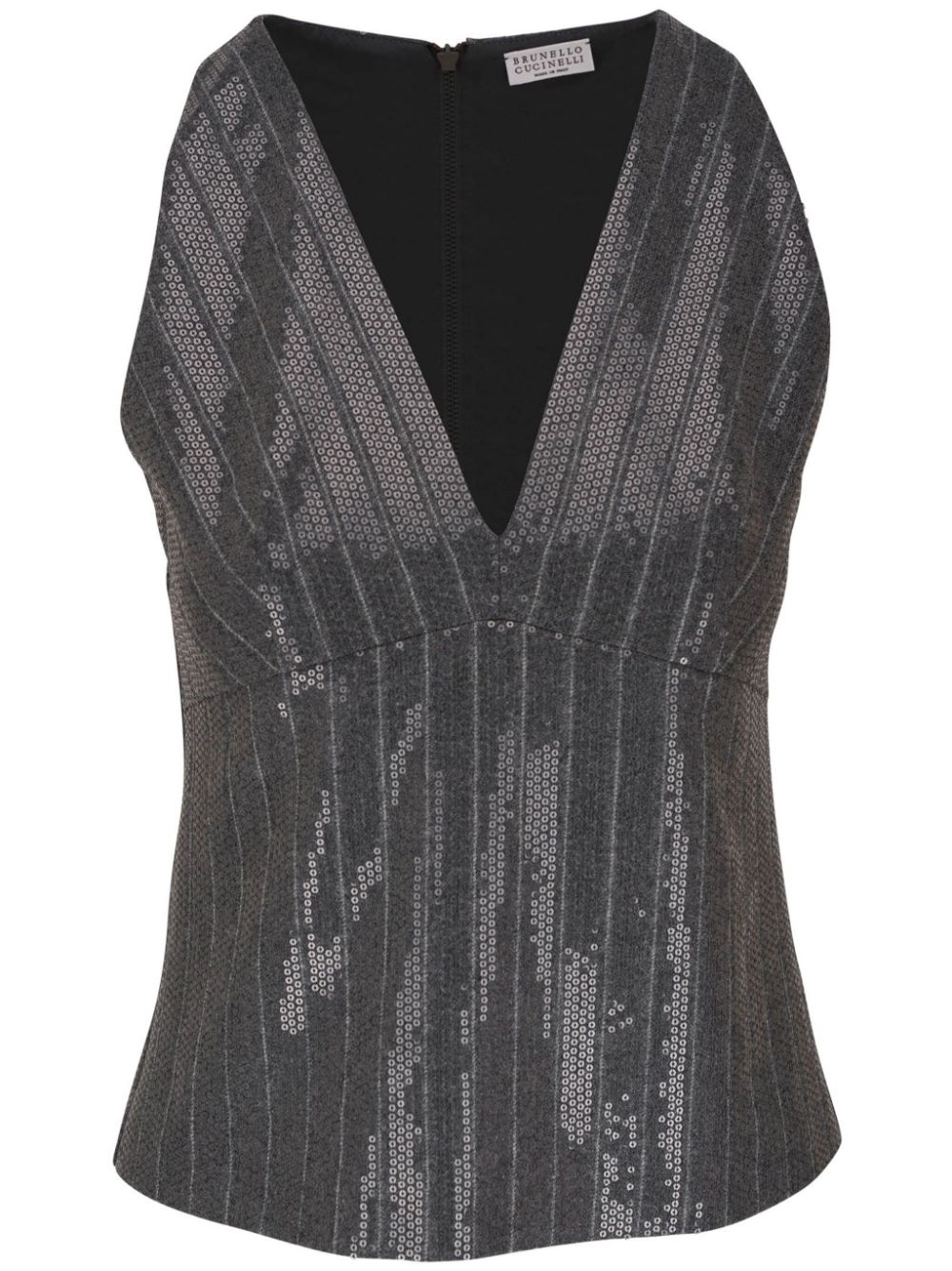 Sequinned top - Grey