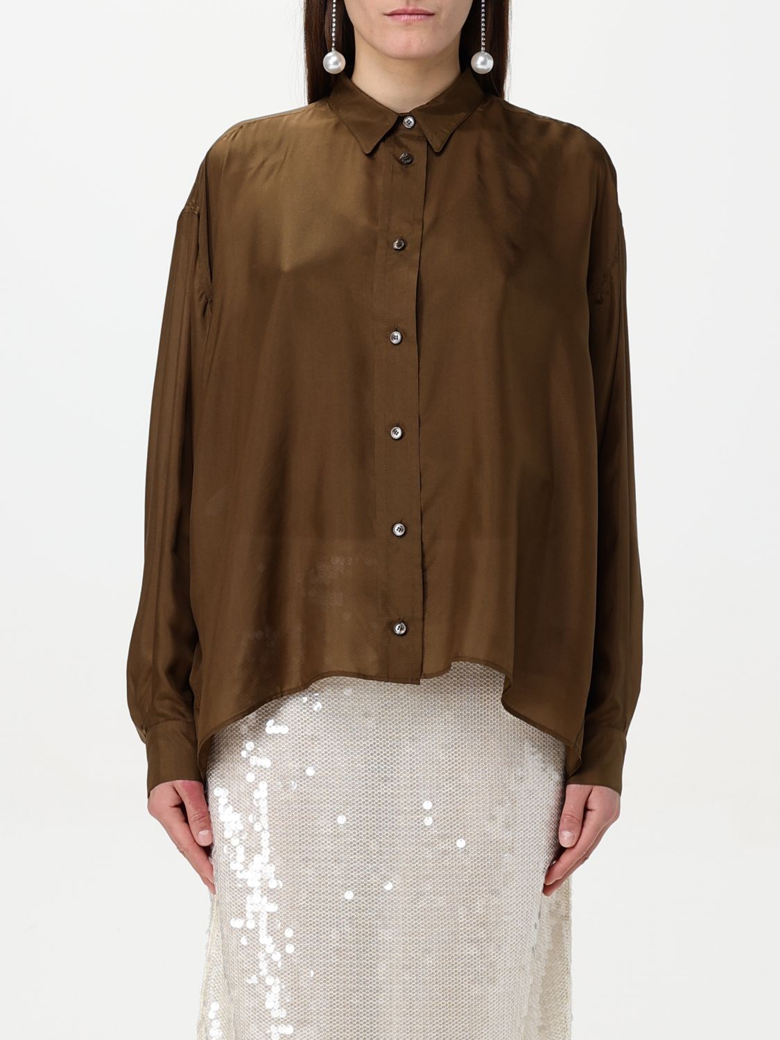 Shirt Woman color Brown