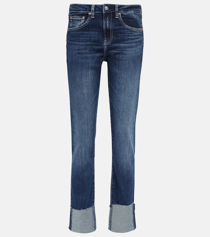 Girlfriend mid-rise slim jeans