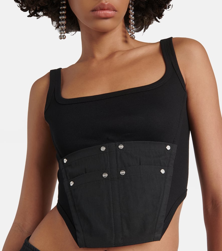 Workwear cotton corset top