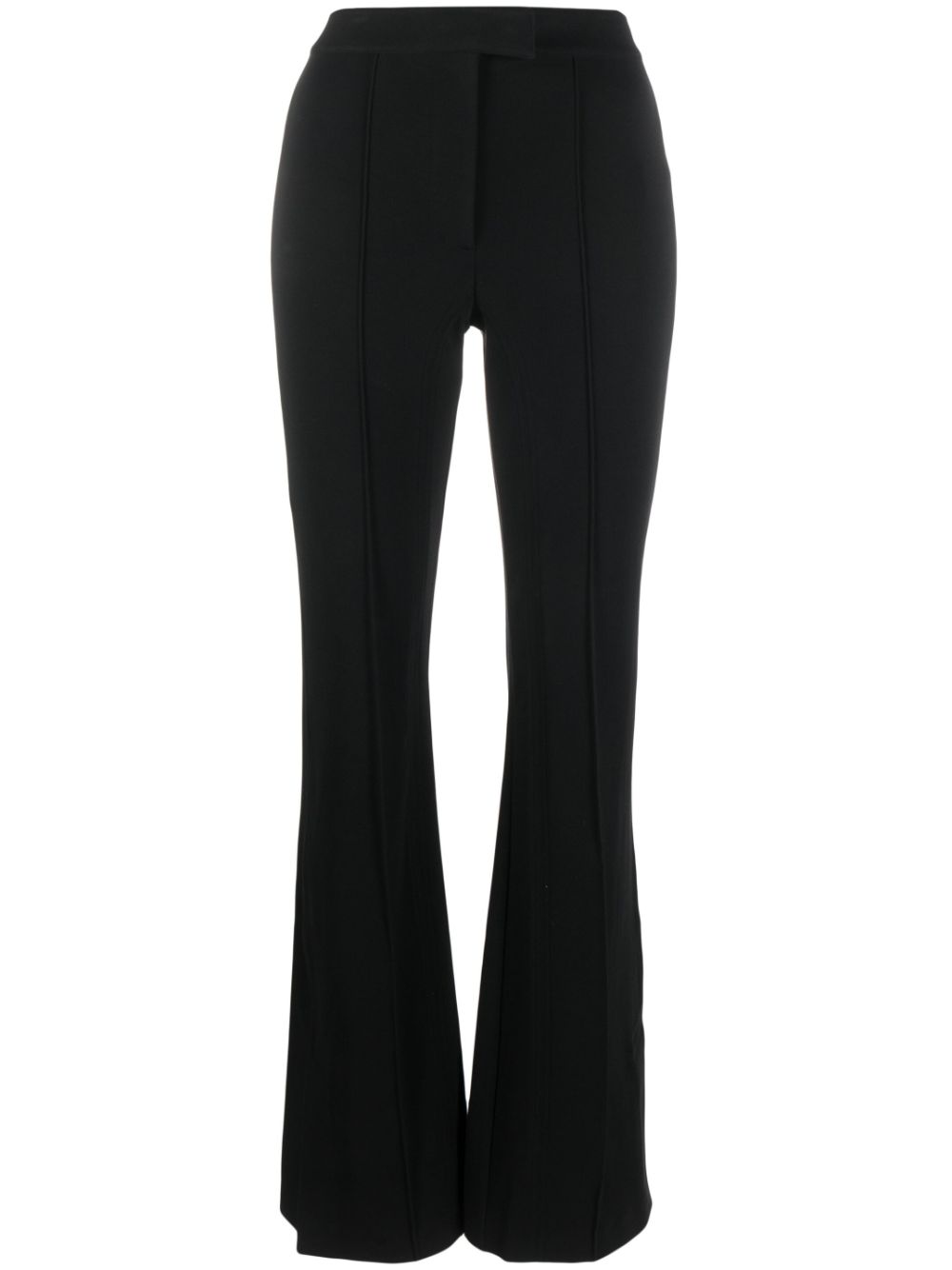 High-waisted slim-fit trousers - Black
