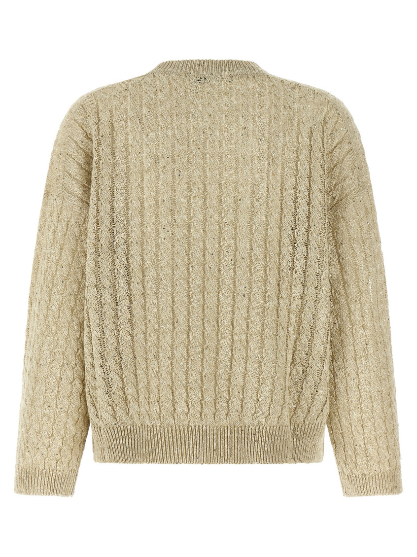 Brunello Cucinelli - cable knit crew neck sweater long sleeve